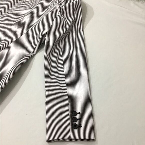 Jones New York The Julia Jacket Blue Pinstripes Stretch New Size 10 - Picture 14 of 16